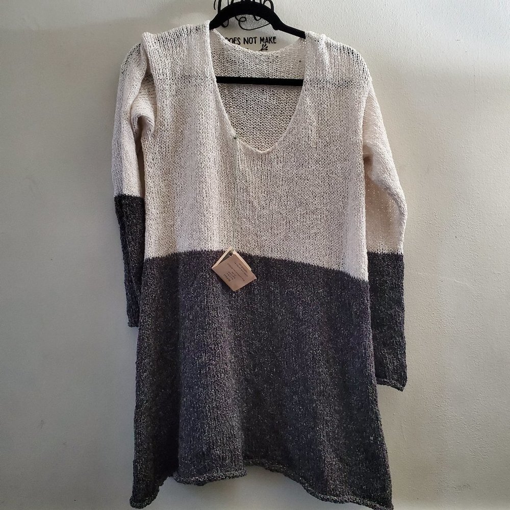 Amy Brill Abstract Pullover Knit Sweater Top ONE SIZE NEW